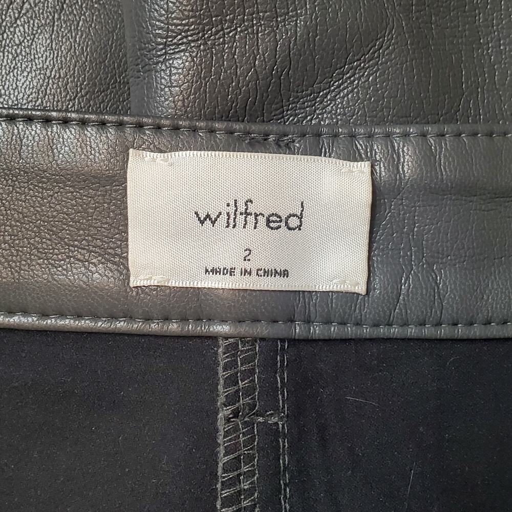 Aritzia Wilfred Women's Size 2 Melina Vegan Faux Leather Pant Gray - Picture 5 of 10